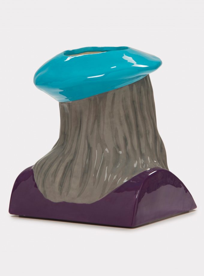 Jimmy D Lanza's "La Vilma", painted and handmade flowerpot