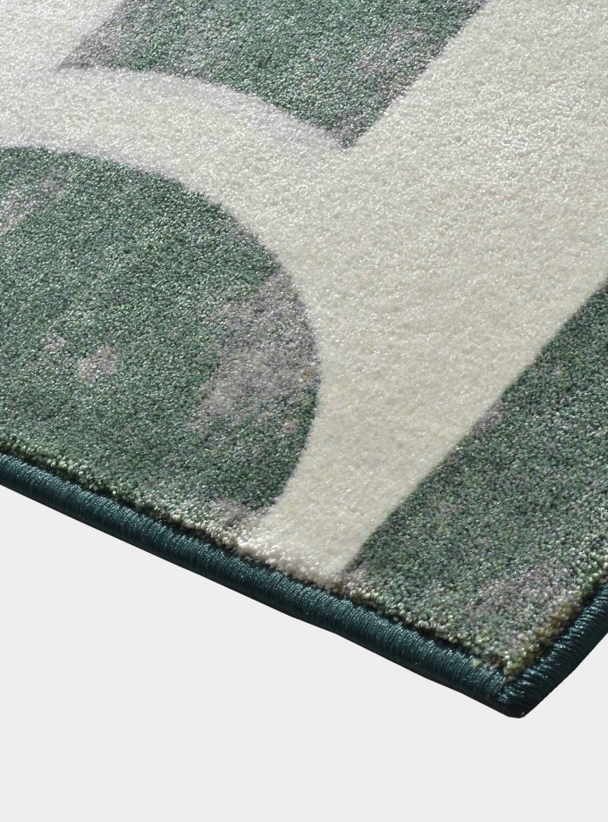 Tappeto "Abstract" verde in tessuto stampato
