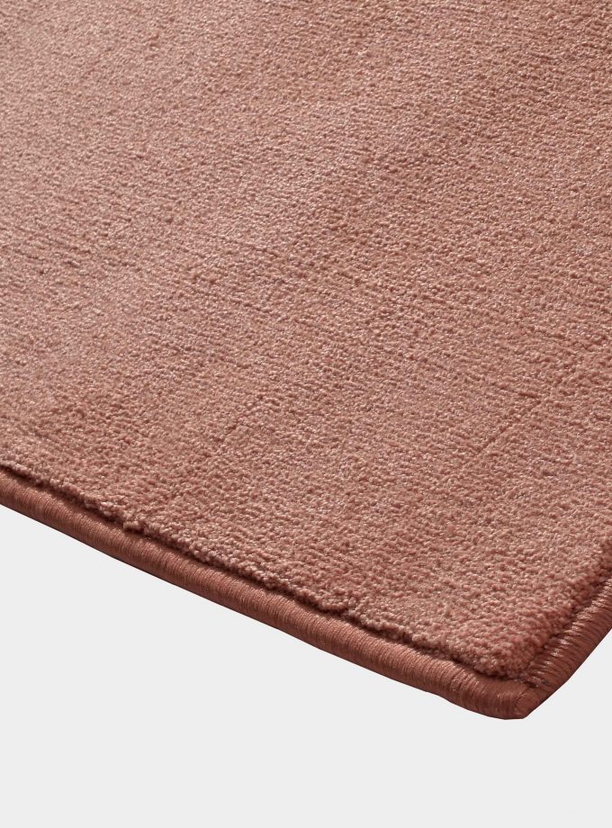 Tappeto "Solid" tinta unita rosa antico in tessuto