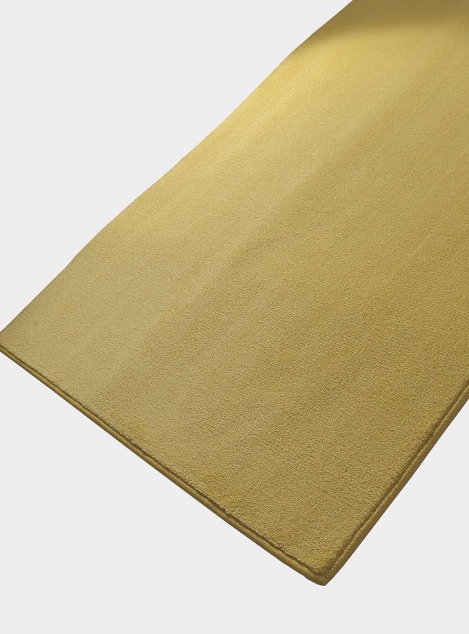 Tappeto "Solid" tinta unita senape in tessuto