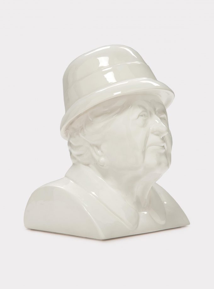 Jimmy D Lanza's "La Gisella", solid white handmade flowerpot