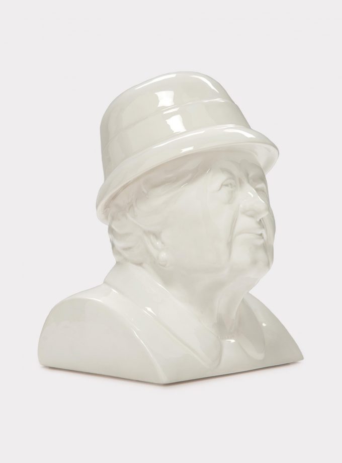 Jimmy D Lanza's "La Gisella", solid white handmade flowerpot