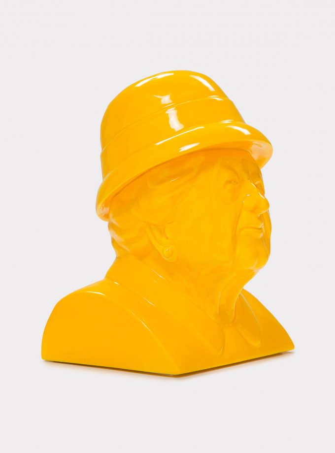 Jimmy D Lanza's "La Gisella", solid yellow handmade flowerpot