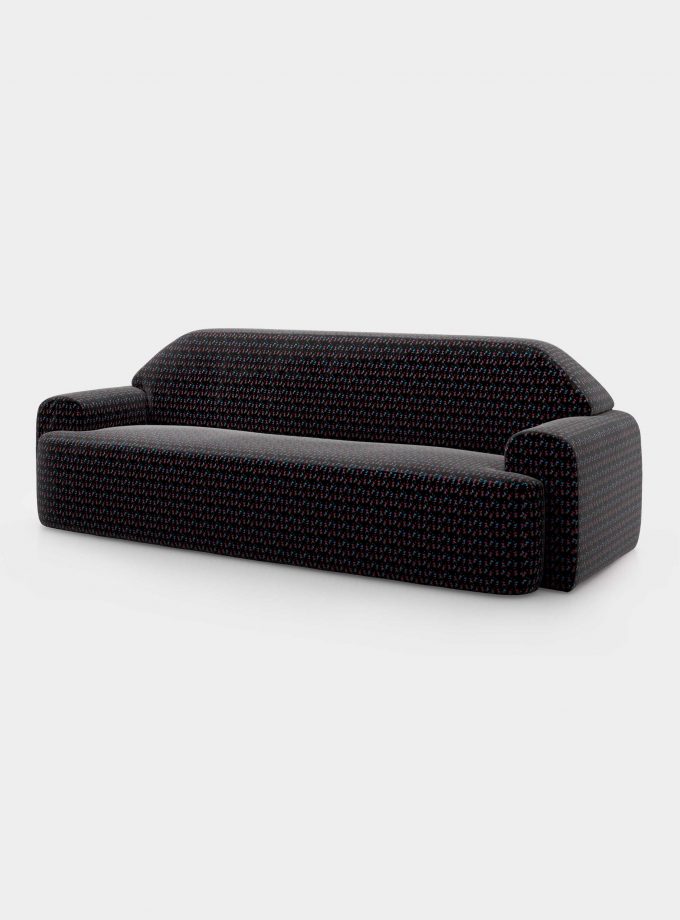 "Dancers and Umbrellas" three seater velvet sofa