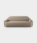 "Minimal" three seater beige velvet sofa loopo milan design F