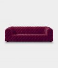 Capitonné bordeaux velvet sofa loopo milan design F