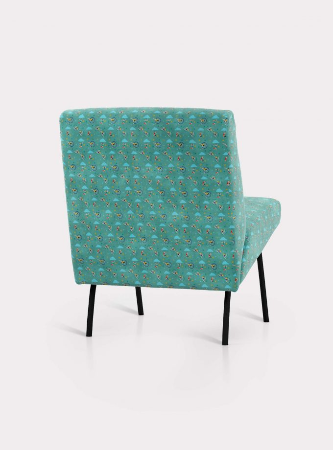 Armchair with "Acrobats and Clouds" pattern