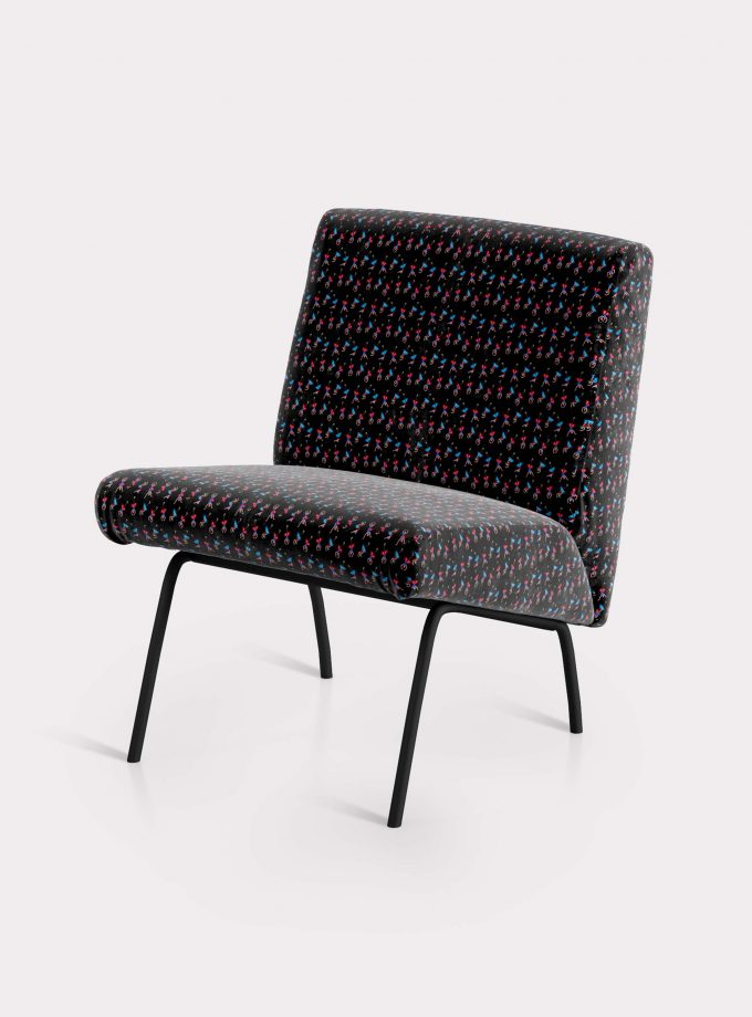 Armchair with "Dancers and Umbrellas" pattern