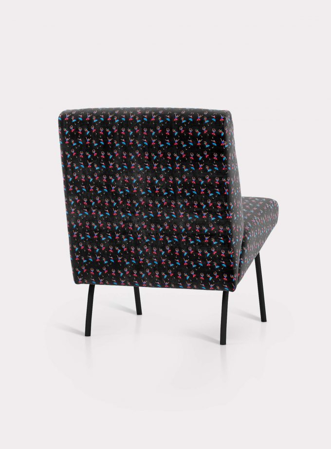 Armchair with "Dancers and Umbrellas" pattern