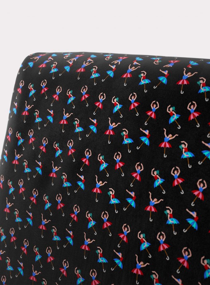 Armchair with "Dancers and Umbrellas" pattern