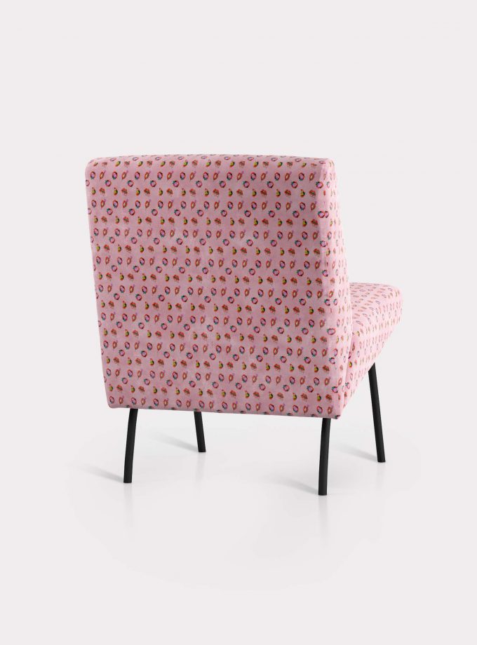 Armchair with "Mouths and Flowers" pattern