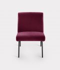 Bordeaux armchair in velvet fabric loopo milan design F