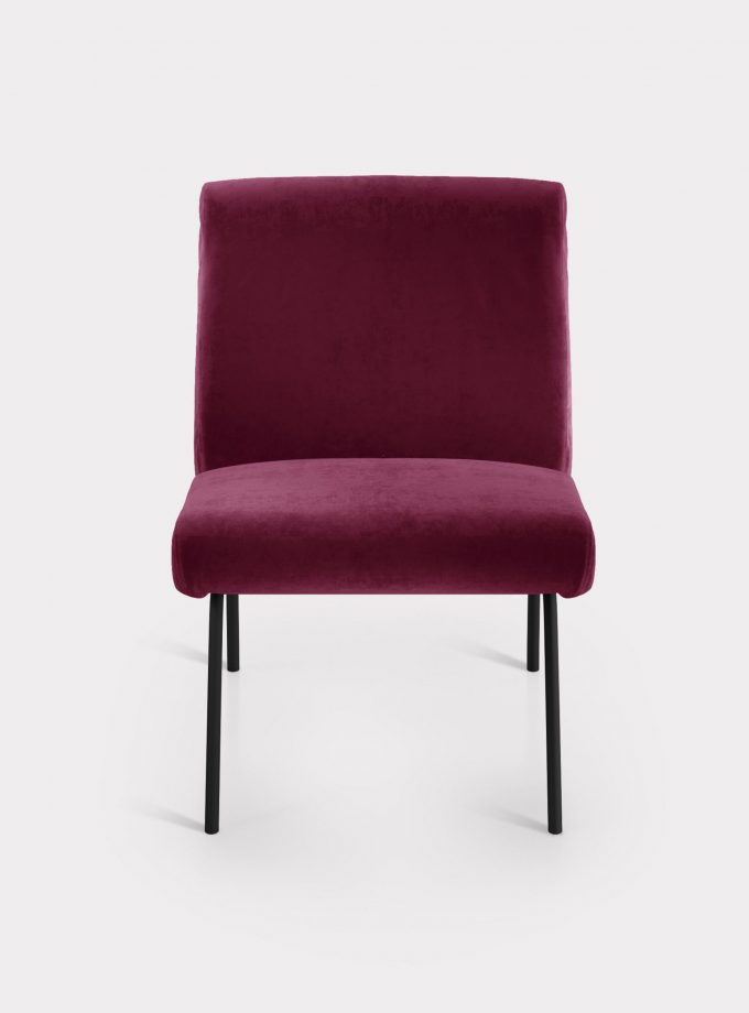 Bordeaux armchair in velvet fabric loopo milan design F