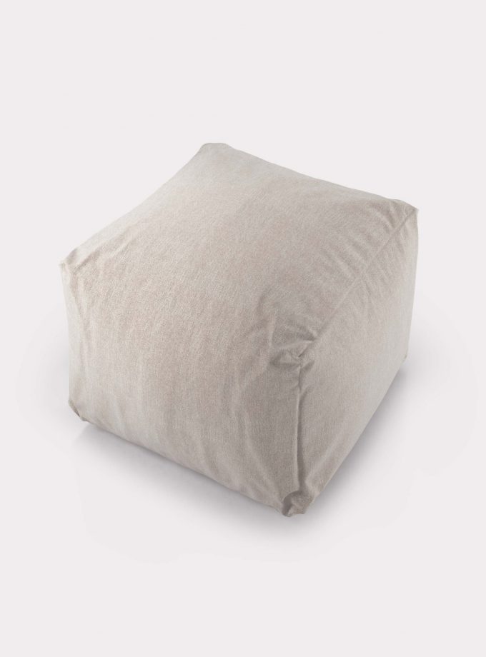 Polystyrene white pouf