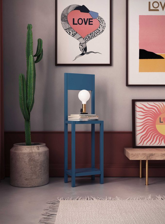 Petrol blue chair for an unexpected guest