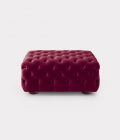 Bordeaux velvet pouf capitonné loopo milan design A