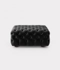 Pouf capitonne velluto nero loopo milan design A
